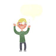 cartoon man with popping out eyes speech bubble N28