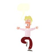 cartoon terrified man with speech bubble N212