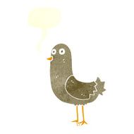 cartoon bird with speech bubble N272