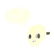 cartoon skull mask with speech bubble N2