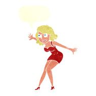 cartoon female spy with speech bubble N25