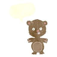 cartoon teddy bear with speech bubble N99