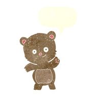 cartoon teddy bear with speech bubble N100