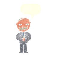 cartoon old man with mustache speech bubble N29