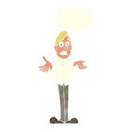cartoon man shrugging shoulders with speech bubble N39