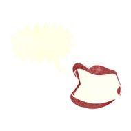 cartoon grinning mouth with speech bubble N2