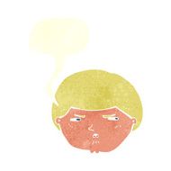 cartoon annoyed man with speech bubble N77