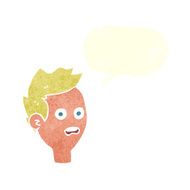 cartoon shocked man with speech bubble N103