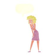 cartoon woman laughing with speech bubble N10