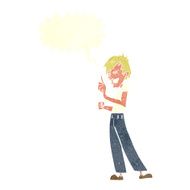 cartoon angry man arguing with speech bubble N10