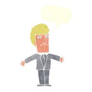 cartoon annoyed boss with speech bubble N10