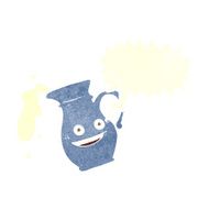 cartoon milk jug with speech bubble N2