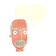 cartoon annoyed old man with speech bubble N66
