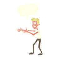 cartoon man desperately explaining with speech bubble N10