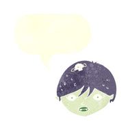 cartoon vampire face with speech bubble N33