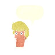 cartoon surprised expression with speech bubble N10