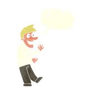 cartoon excited man with speech bubble N67