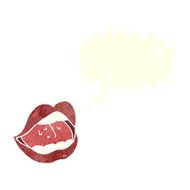 cartoon open mouth with speech bubble N10