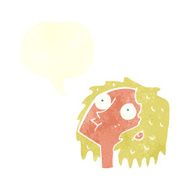cartoon staring woman with speech bubble N46