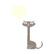 cartoon cat with speech bubble N35