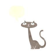 cartoon cat with speech bubble N36