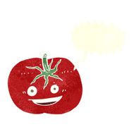 cartoon tomato with speech bubble N41