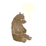 cute cartoon bear with speech bubble N2