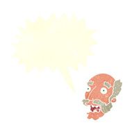 cartoon shocked old man with speech bubble N28