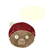 cartoon teddy bear face with speech bubble N15