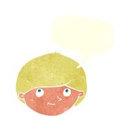 cartoon happy man with speech bubble N455