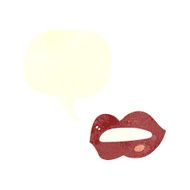 cartoon lips with speech bubble N5