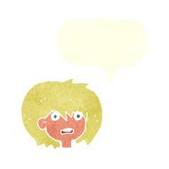 cartoon shocked expression with speech bubble N20