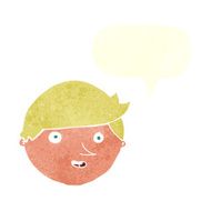 cartoon happy face with speech bubble N46