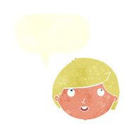 cartoon happy face with speech bubble N47
