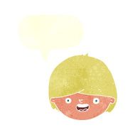 cartoon happy face with speech bubble N48