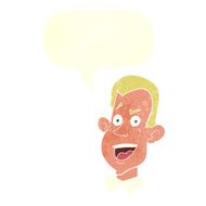cartoon male face with speech bubble N20