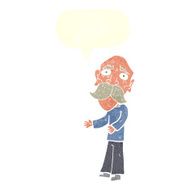 cartoon lonely old man with speech bubble N10