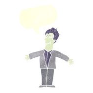 cartoon vampire man with open arms speech bubble N10