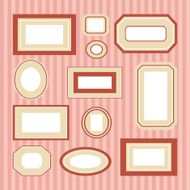 Set of black and white frames N2