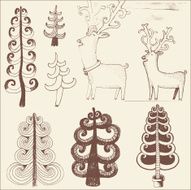 Christmas theme doodles