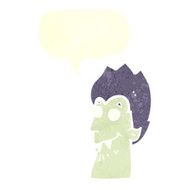 cartoon vampire head with speech bubble N37