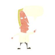 cartoon pointing man with speech bubble N81