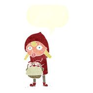 little red riding hood cartoon with speech bubble N10