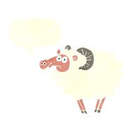 cartoon ram with speech bubble N2