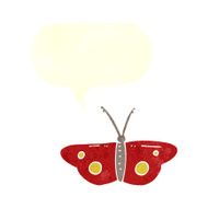 cartoon butterfly symbol with speech bubble N2