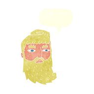 cartoon bearded man with speech bubble N46