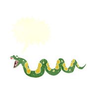 cartoon poisonous snake with speech bubble N7