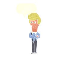 cartoon annoyed man with speech bubble N78