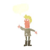 cartoon poor man with speech bubble N10