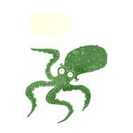 cartoon octopus with speech bubble N30